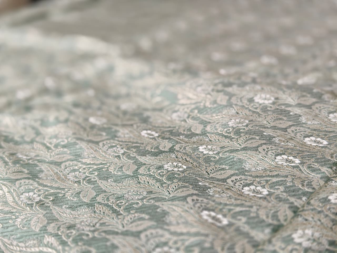 Botanical Heritage Tanchoi Silk Fabric