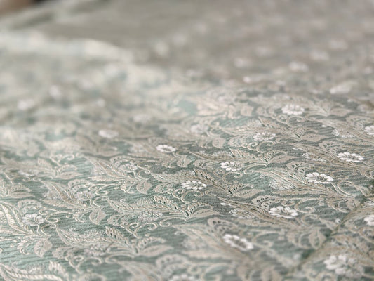 Botanical Heritage Tanchoi Silk Fabric